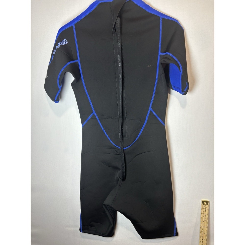 Bare 2mm Sport Shorty Wetsuit Men's LJ Black Blue Back Zip Neoprene - Picture 8 of 16